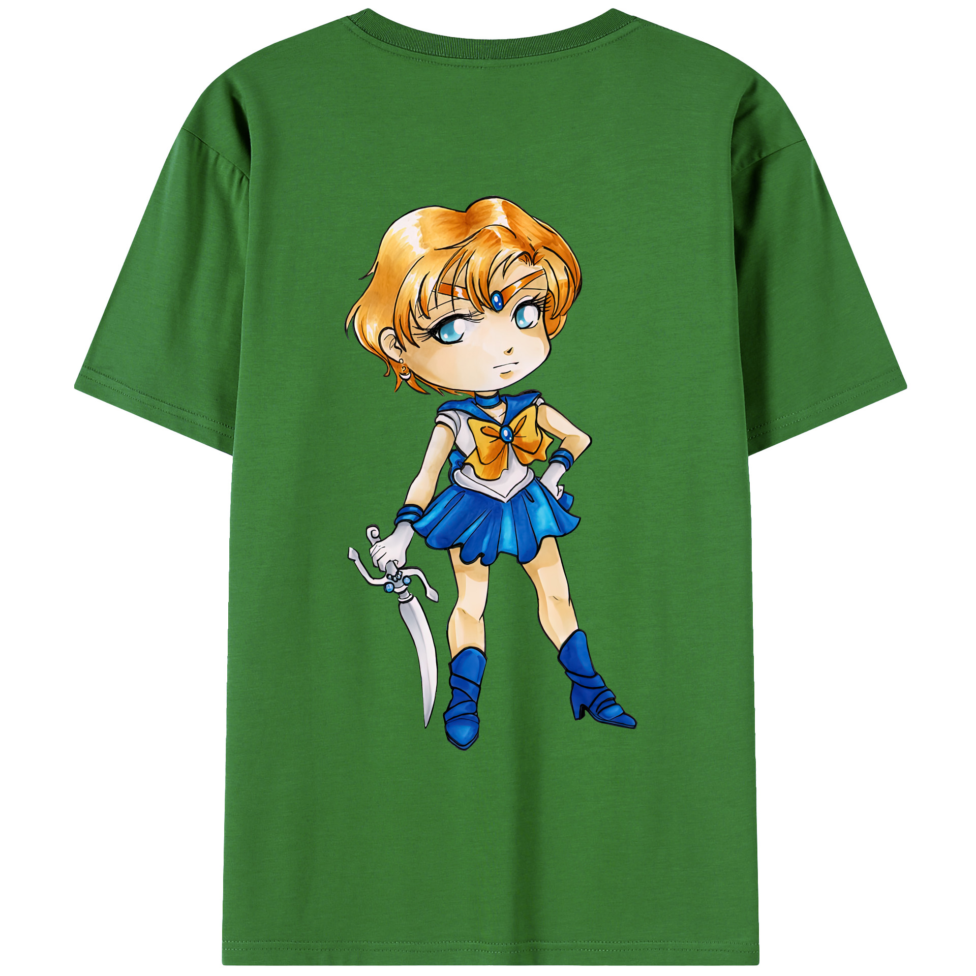 （画像用） 美少女戦士セーラームーン 天王はるか Sailor Moon Tenoh Haruka レディース半袖Tシャツ(バックプリント)